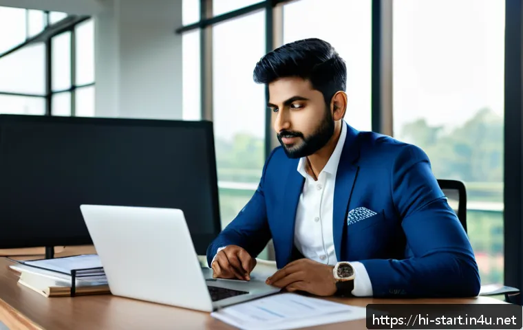 스타트업 마케팅 연봉 협상 팁 - A professional Indian startup marketing employee confidently negotiating salary in a modern office s...
